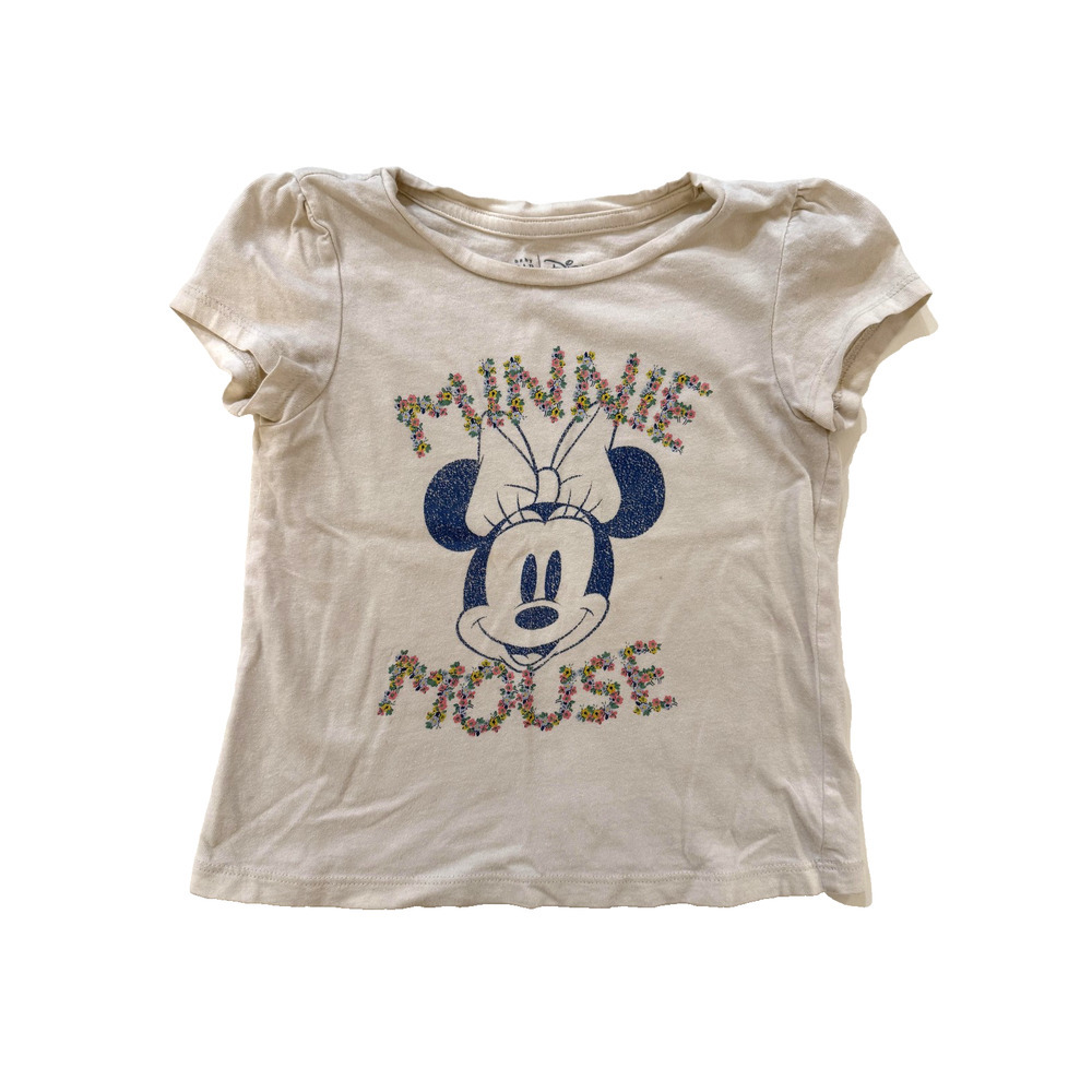 Disney Baby Gap Minnie Mouse Floral Graphic Tee‎ Girls 3T Kidcore